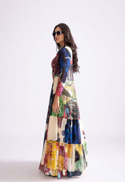 Saaksha & Kinni Magnolia Cape indian designer wear online shopping melange singapore