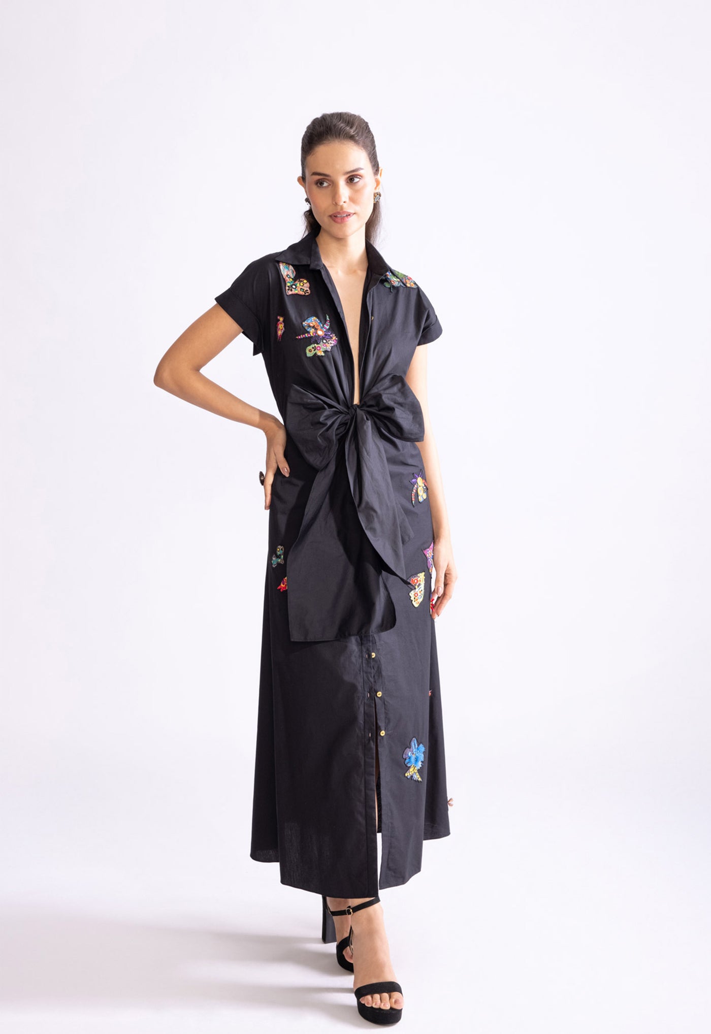 Saaksha & Kinni Bow Dress indian designer wear online shopping melange singapore