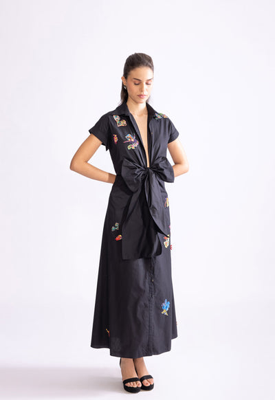 Saaksha & Kinni Bow Dress indian designer wear online shopping melange singapore