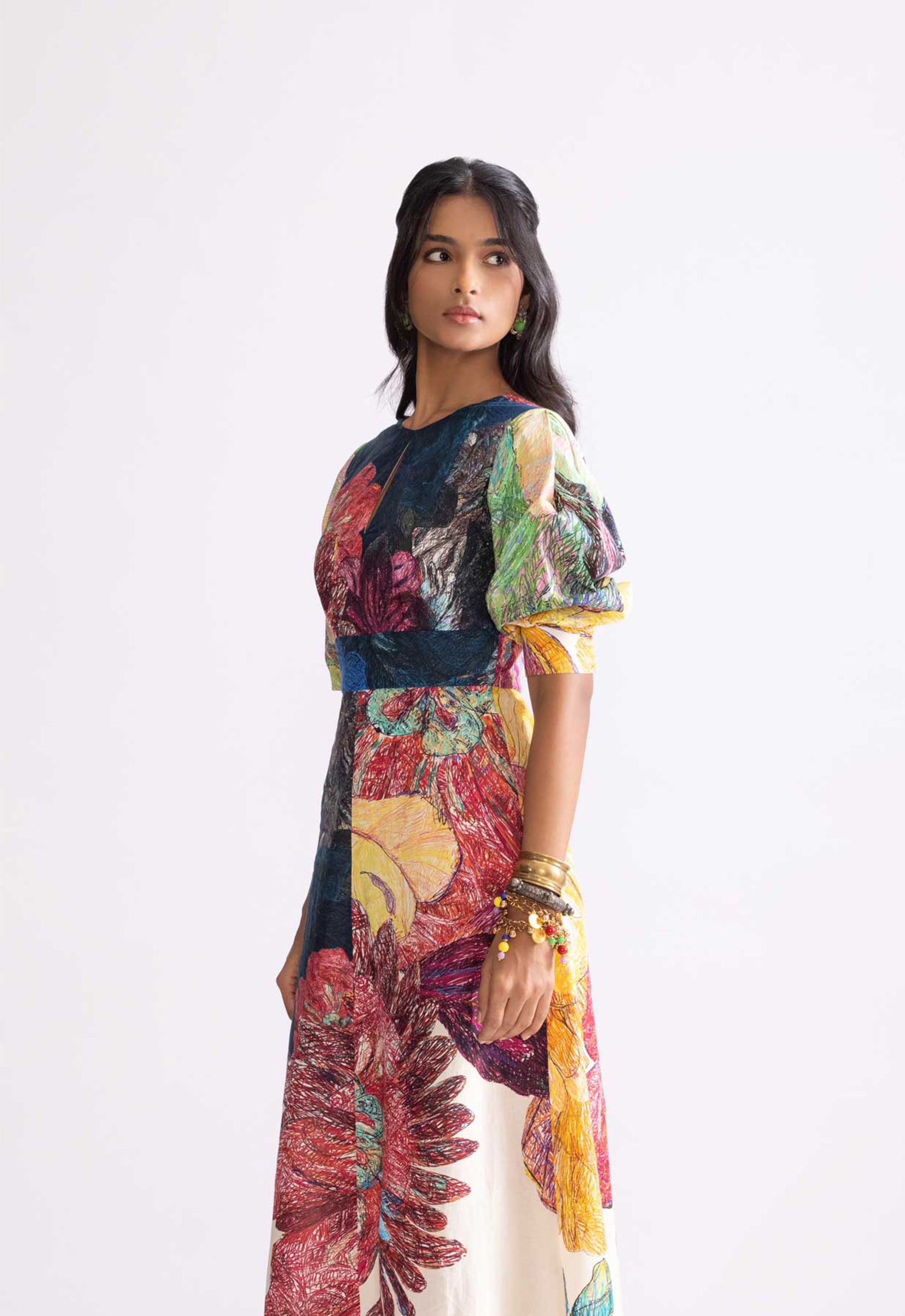 Saaksha & Kinni Daisy Dress indian designer wear online shopping melange singapore