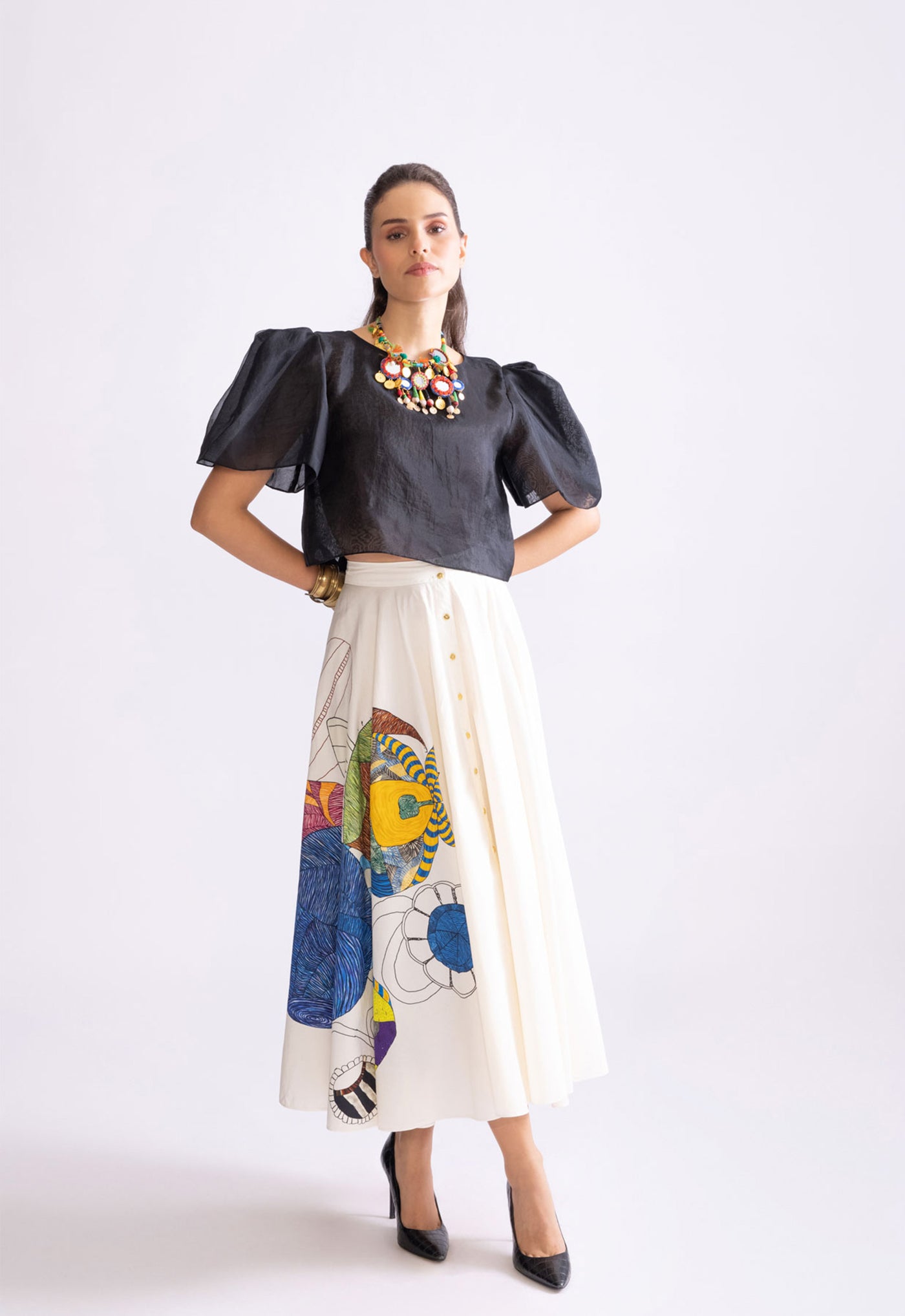 Saaksha & Kinni Cora Skirt indian designer wear online shopping melange singapore
