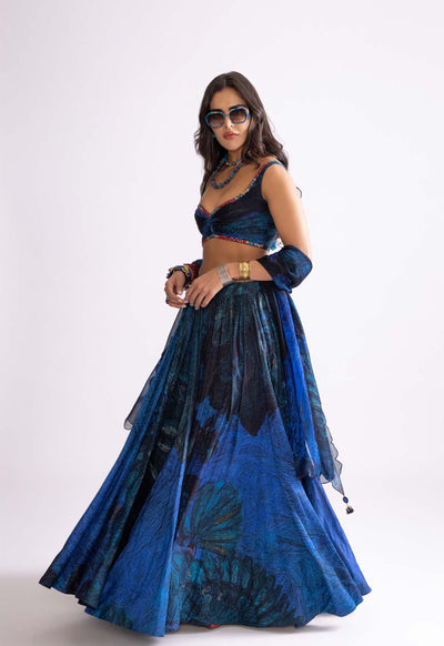 Saaksha & Kinni Magnolia Lehenga indian designer wear online shopping melange singapore