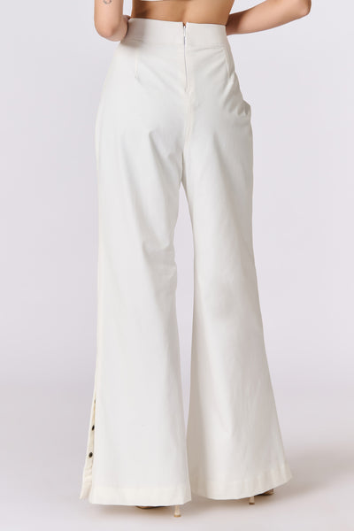 Shantanu & Nikhil Off-White Flared Trousers indian designer wear online shopping melange singapore