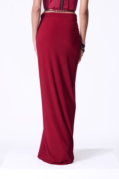 Shantanu & Nikhil Cherry Twisted Drape Skirt indian designer wear online shopping melange singapore