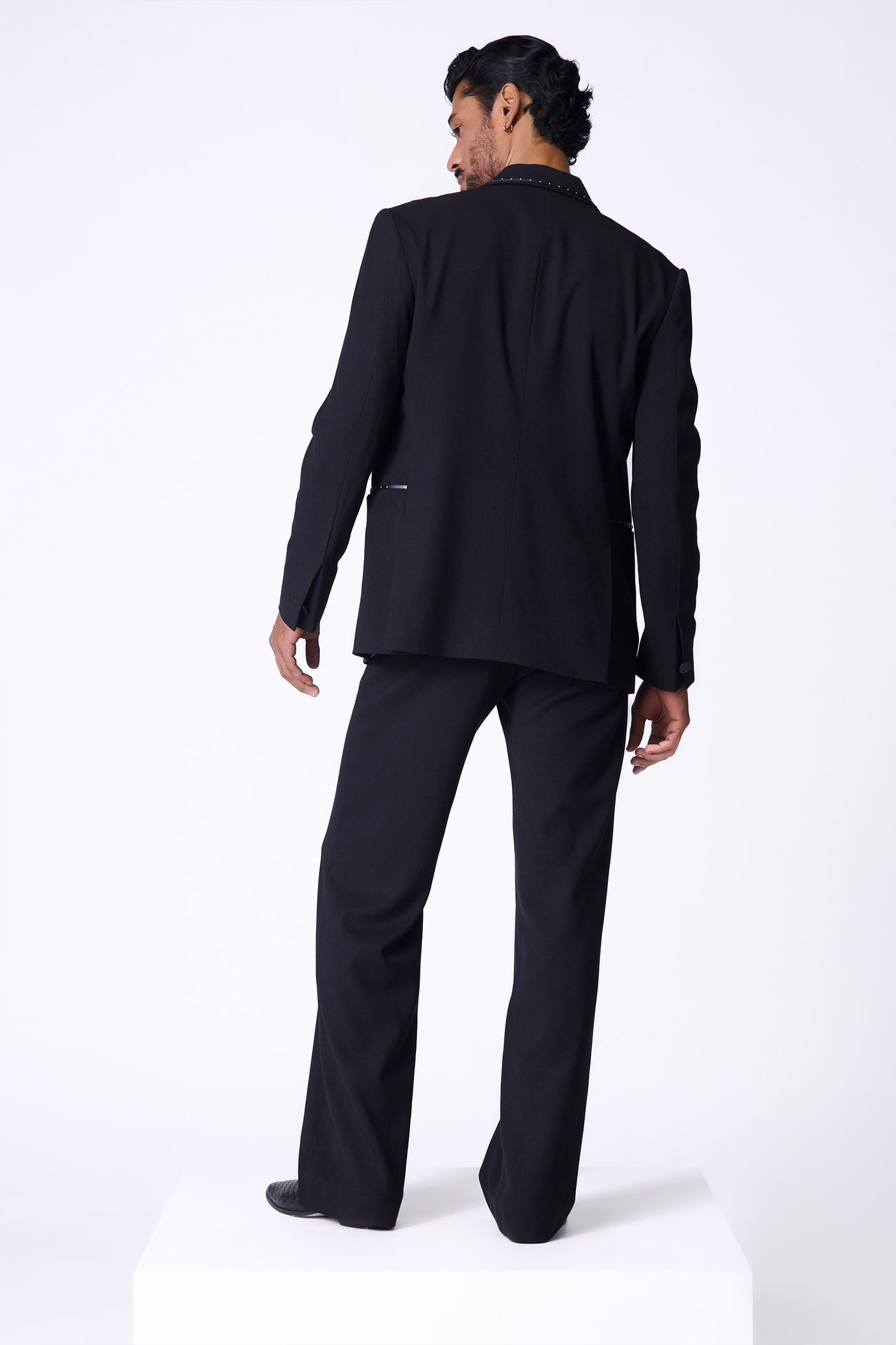 Shantanu & Nikhil Menswear Black Anti-Trend Jacket indian designer wear online shopping melange singapore