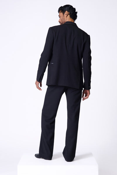 Shantanu & Nikhil Menswear Black Anti-Trend Jacket indian designer wear online shopping melange singapore