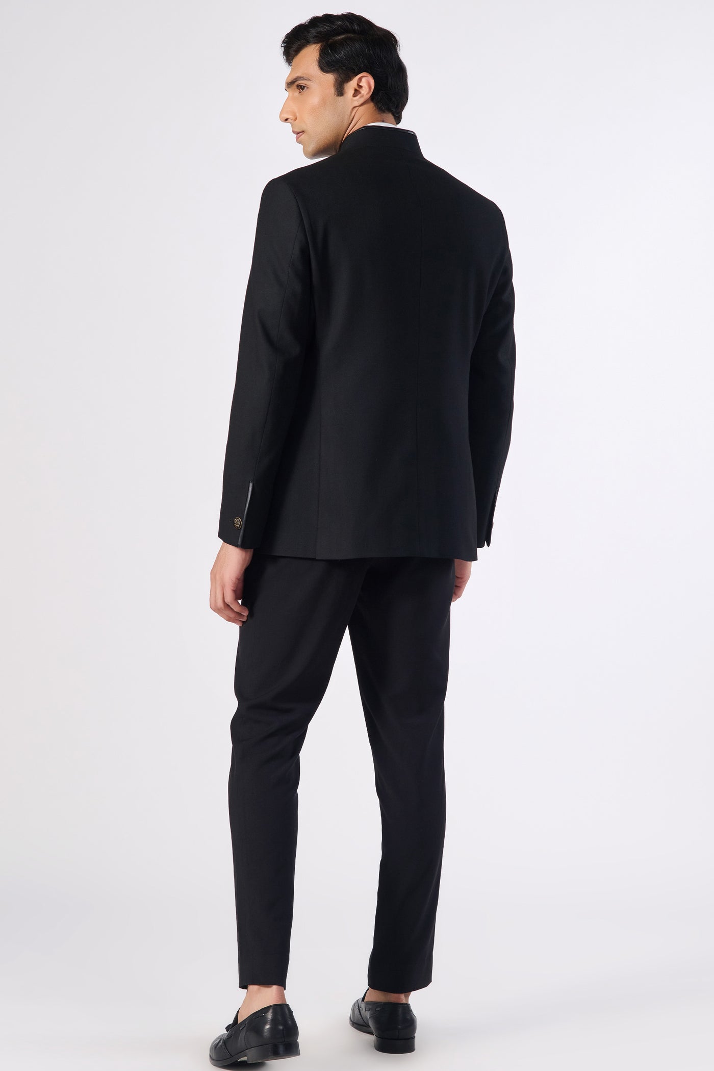 Shantanu & Nikhil Menswear Black Bandhgala Jacket indian designer wear online shopping melange singapore