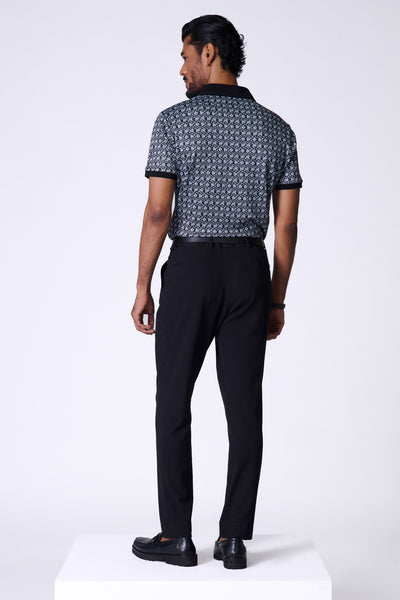 Shantanu & Nikhil Menswear Braid Printed Crepe Jersey T-Shirtindian designer wear online shopping melange singapore