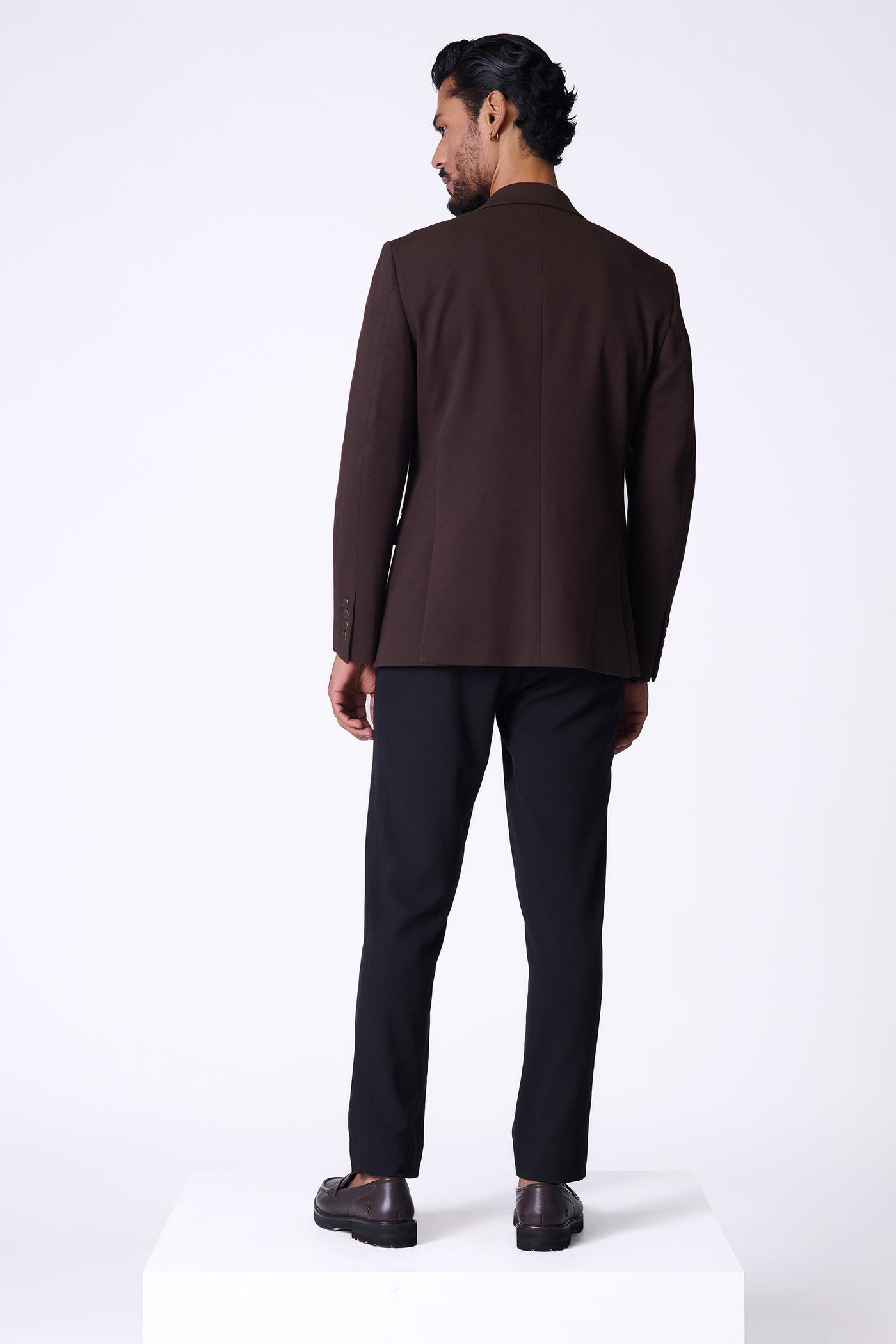 Shantanu & Nikhil Menswear Choco Crested Jacket indian designer wear online shopping melange singapore