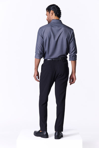 Shantanu & Nikhil Menswear Grey Colour-Block Shirt indian designer wear online shopping melange singapore