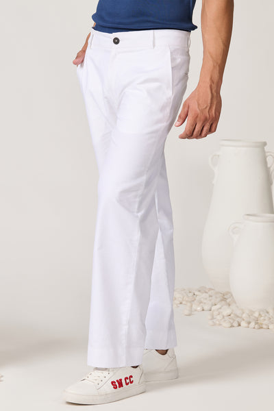 Shantanu & Nikhil Menswear Off-White Linen Relaxed Fit Trousers indian designer wear online shopping melange singapore