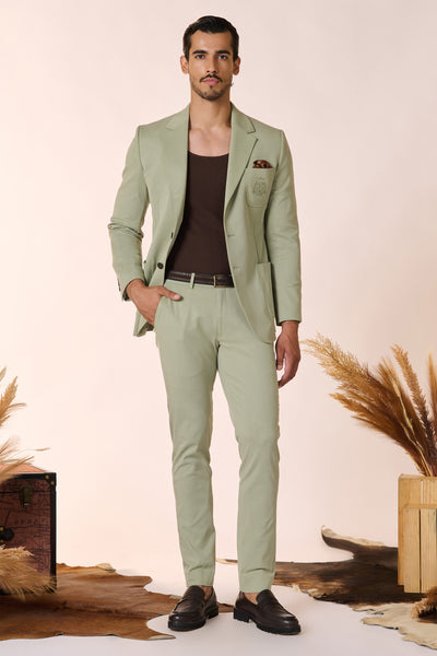 Shantanu & Nikhil Menswear Pistachio Straight Leg Trousers indian designer wear online shopping melange singapore