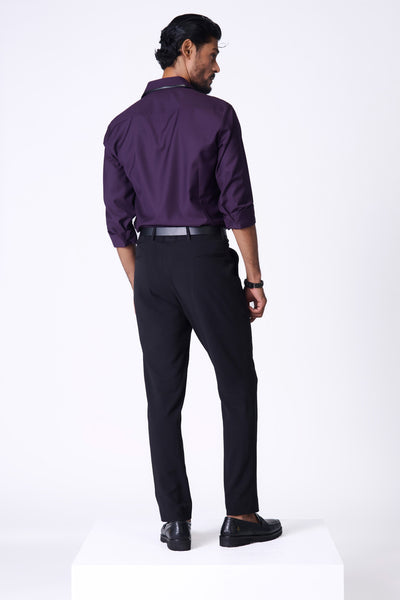 Shantanu & Nikhil Menswear Purple Adamas Shirt indian designer wear online shopping melange singapore