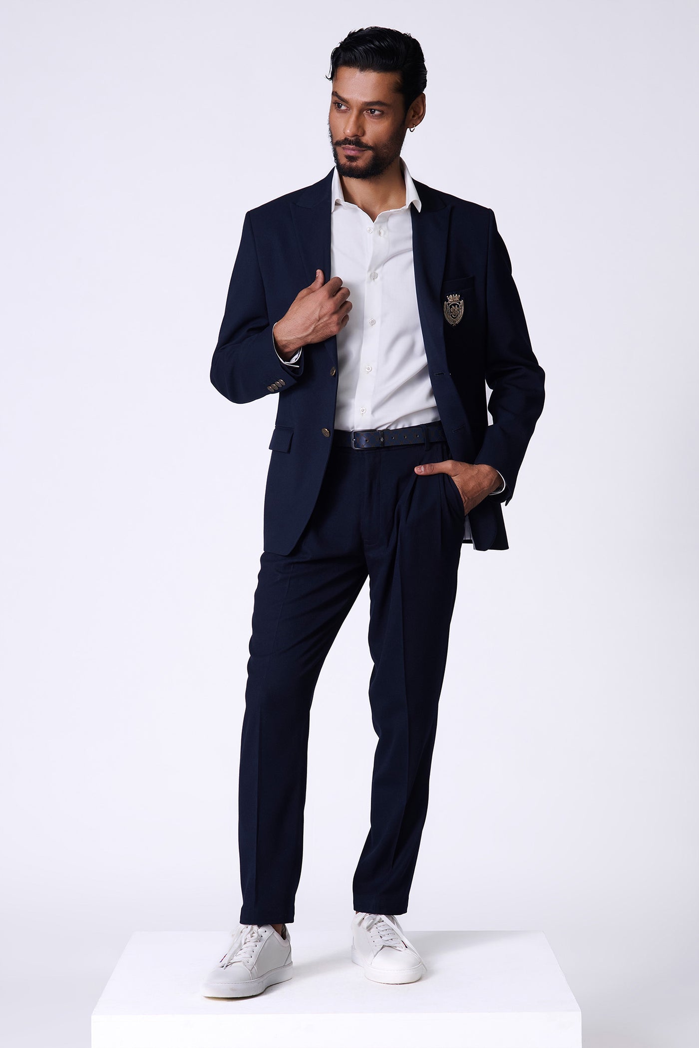 Shantanu & Nikhil Menswear Sncc Crested Gentlemen's Jacket indian designer wear online shopping melange singapore