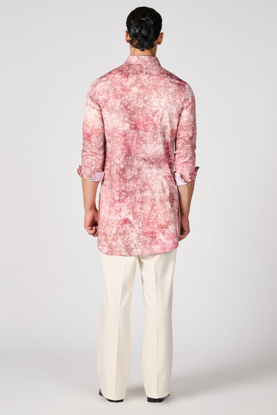 Shantanu & Nikhil Menswear Sicilian Geometric Printed Kurta indian designer wear online shopping melange singapore