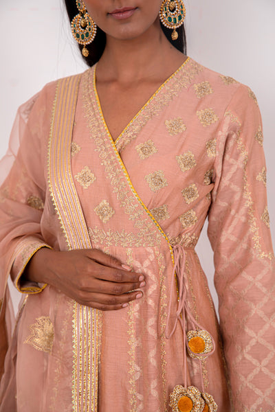 Simar Dugal Mahira Crossover Old Rose Pink indian designer wear online shopping melange singapore