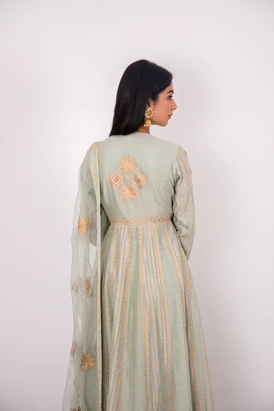 Simar Dugal Mahira Crossover Sea Green indian designer wear online shopping melange singapore