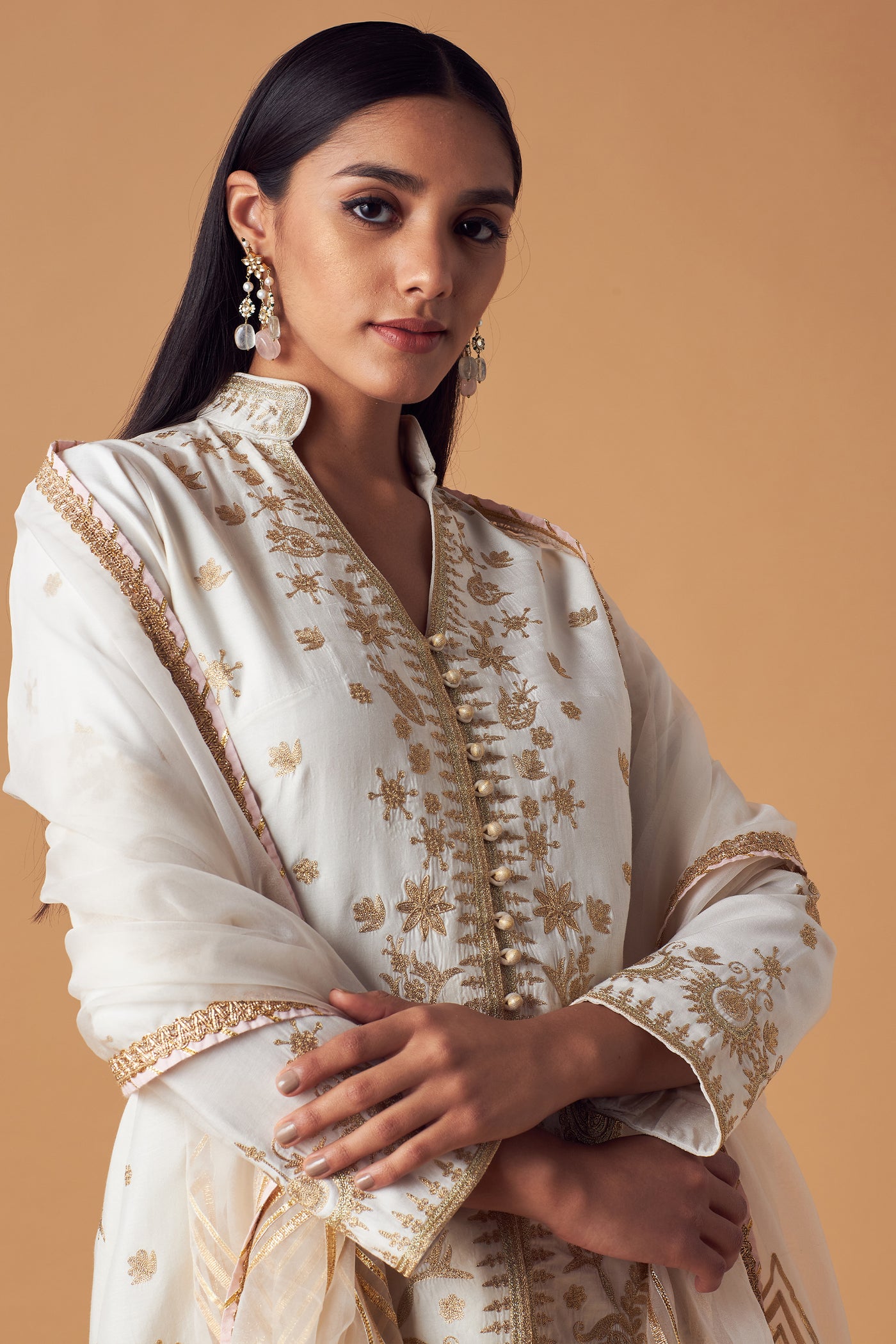 Simar Dugal Short Jacket with Sharara and Dupatta indian designer wear online shopping melange singapore