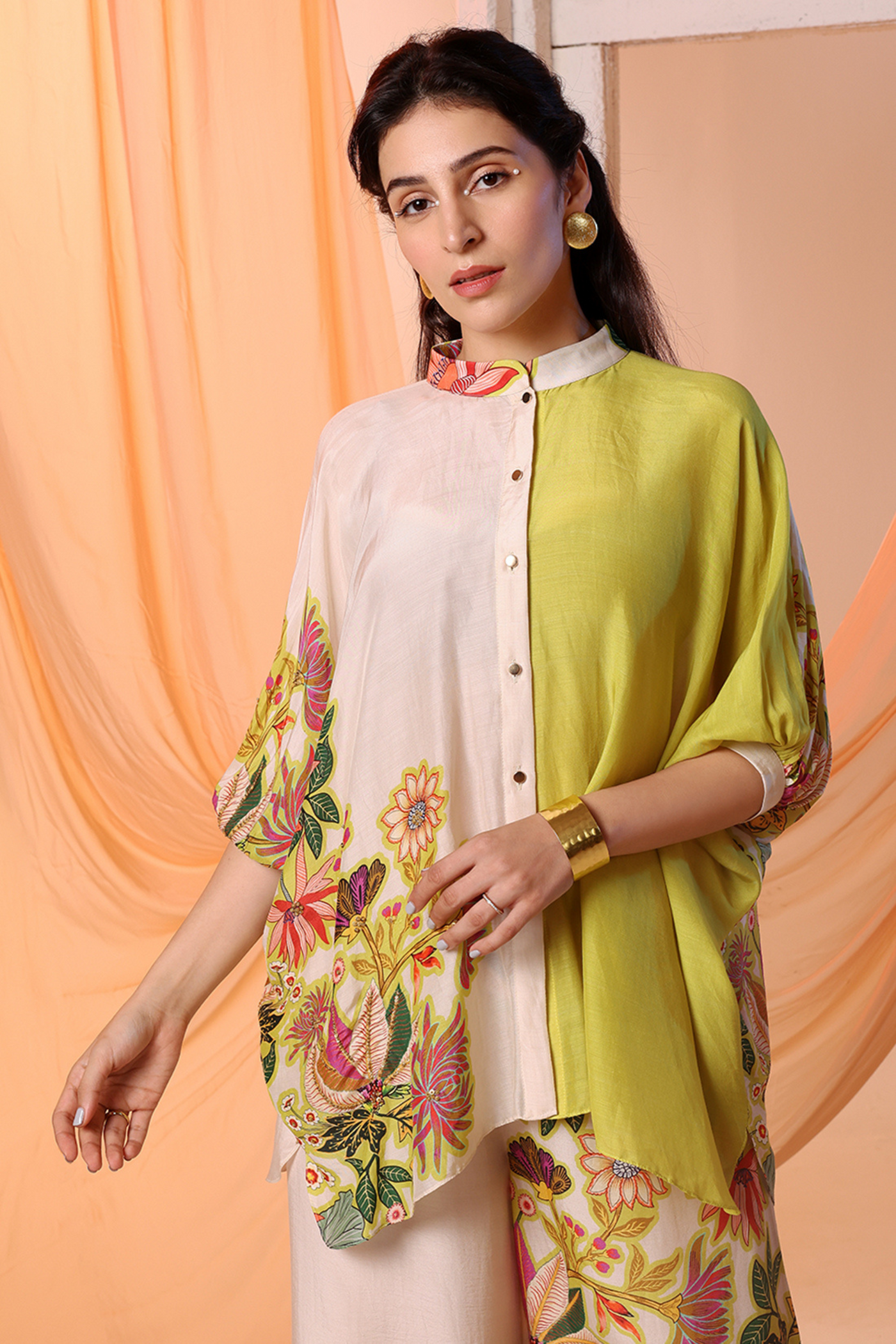 Aarani Embellished Co-Ord Set Yellow Melange Singapore Online Shopping Indian Designer Wear