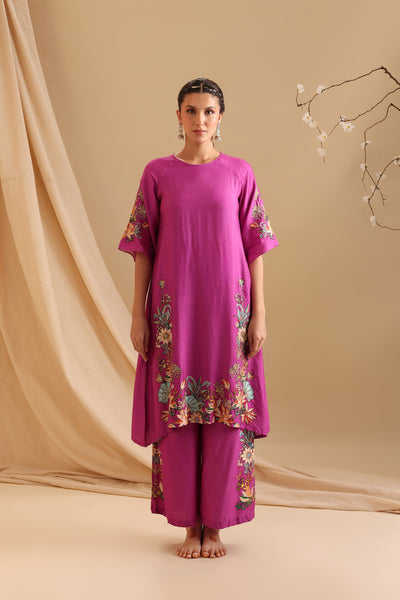 Sougat Paul Aarani Embroidered Kurta Set indian designer wear online shopping melange singapore