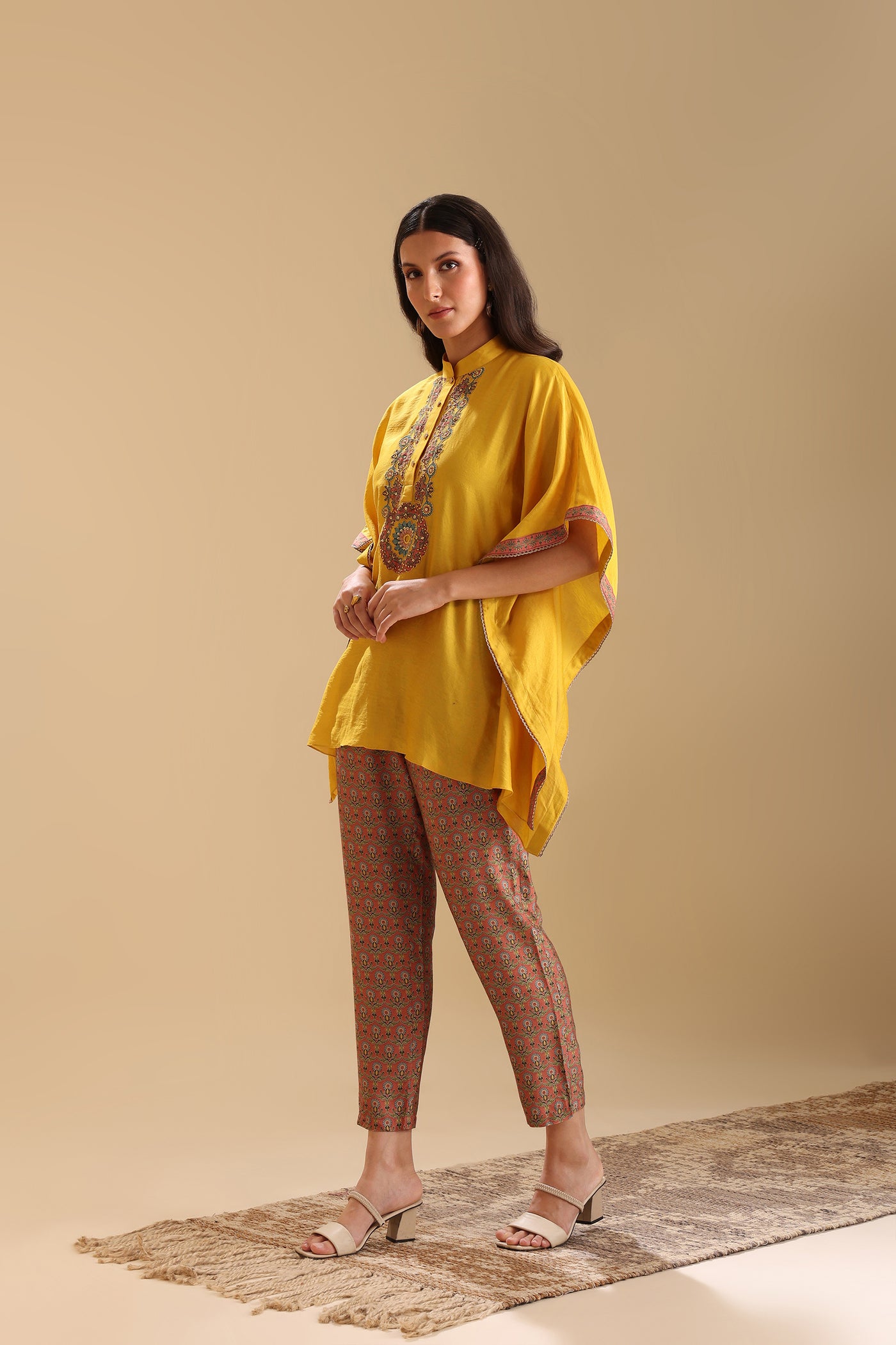 Sougat Paul Eraya Embellished Kaftan Set indian designer wear online shopping melange singapore