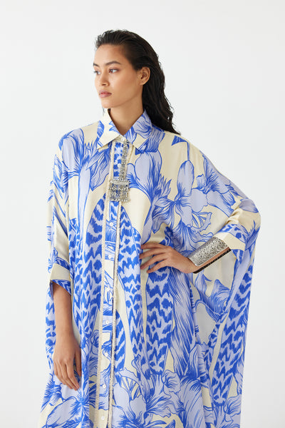 Studio Rigu Blue Aphrodite Kimono And Pants indian designer wear online shopping melange singapore