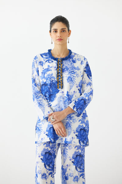 Studio Rigu Chintz Short Kurta And Pants indian designer wear online shopping melange singapore