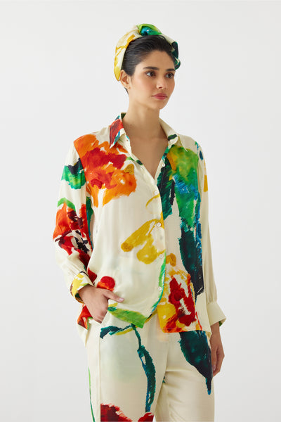 Studio Rigu Monet Shirt And Pants indian designer wear online shopping melange singapore