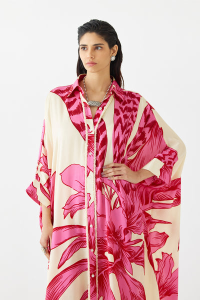 Studio Rigu Pink Aphrodite Kimono And Pants indian designer wear online shopping melange singapore