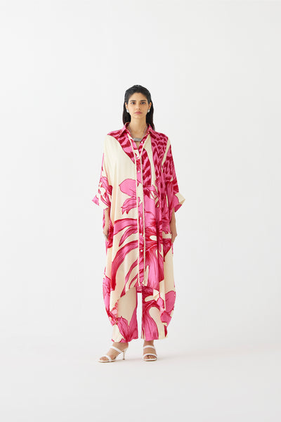 Studio Rigu Pink Aphrodite Kimono And Pants indian designer wear online shopping melange singapore