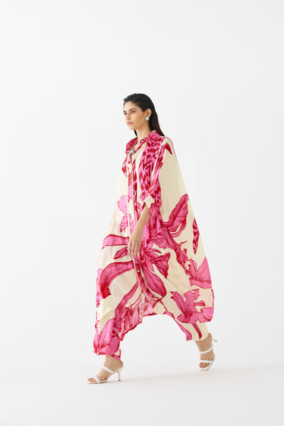 Studio Rigu Pink Aphrodite Kimono And Pants indian designer wear online shopping melange singapore