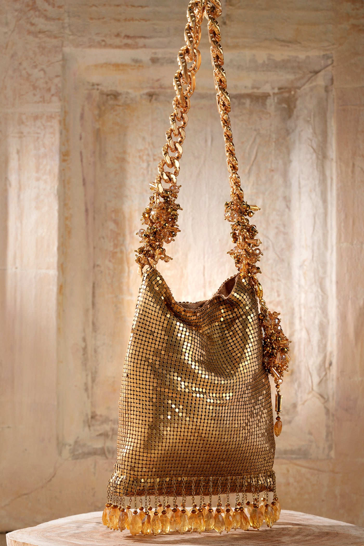 Tarun Tahiliani Accessories Chainmail Bag indian designer wear online shopping melange singapore
