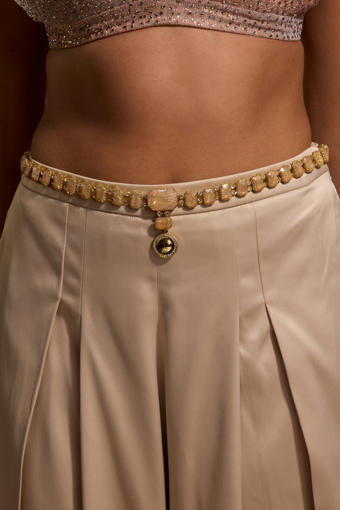 Tarun Tahiliani Accessories Stone Belt indian designer wear online shopping melange singapore