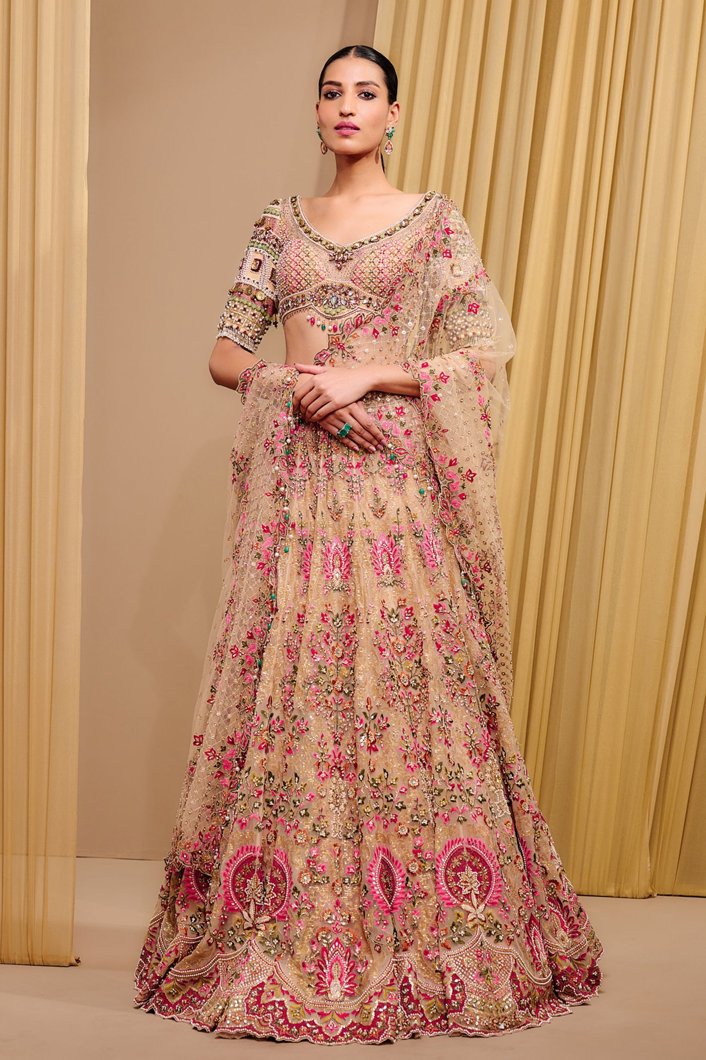 Tarun Tahiliani Classic Embroidered Lehenga indian designer wear online shopping melange singapore
