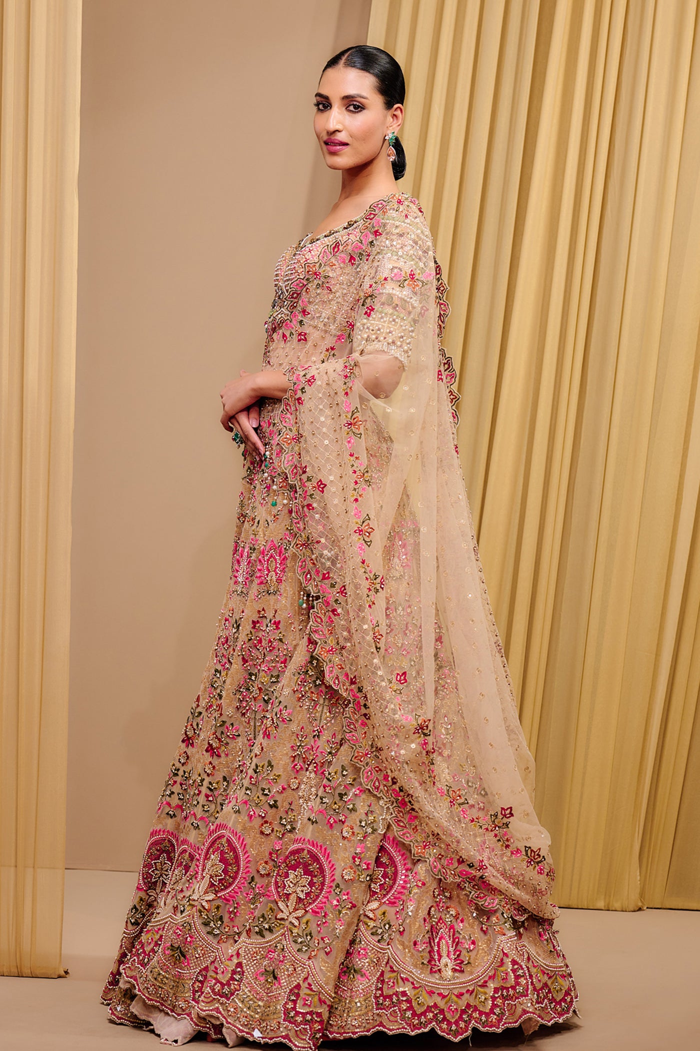 Tarun Tahiliani Classic Embroidered Lehenga indian designer wear online shopping melange singapore
