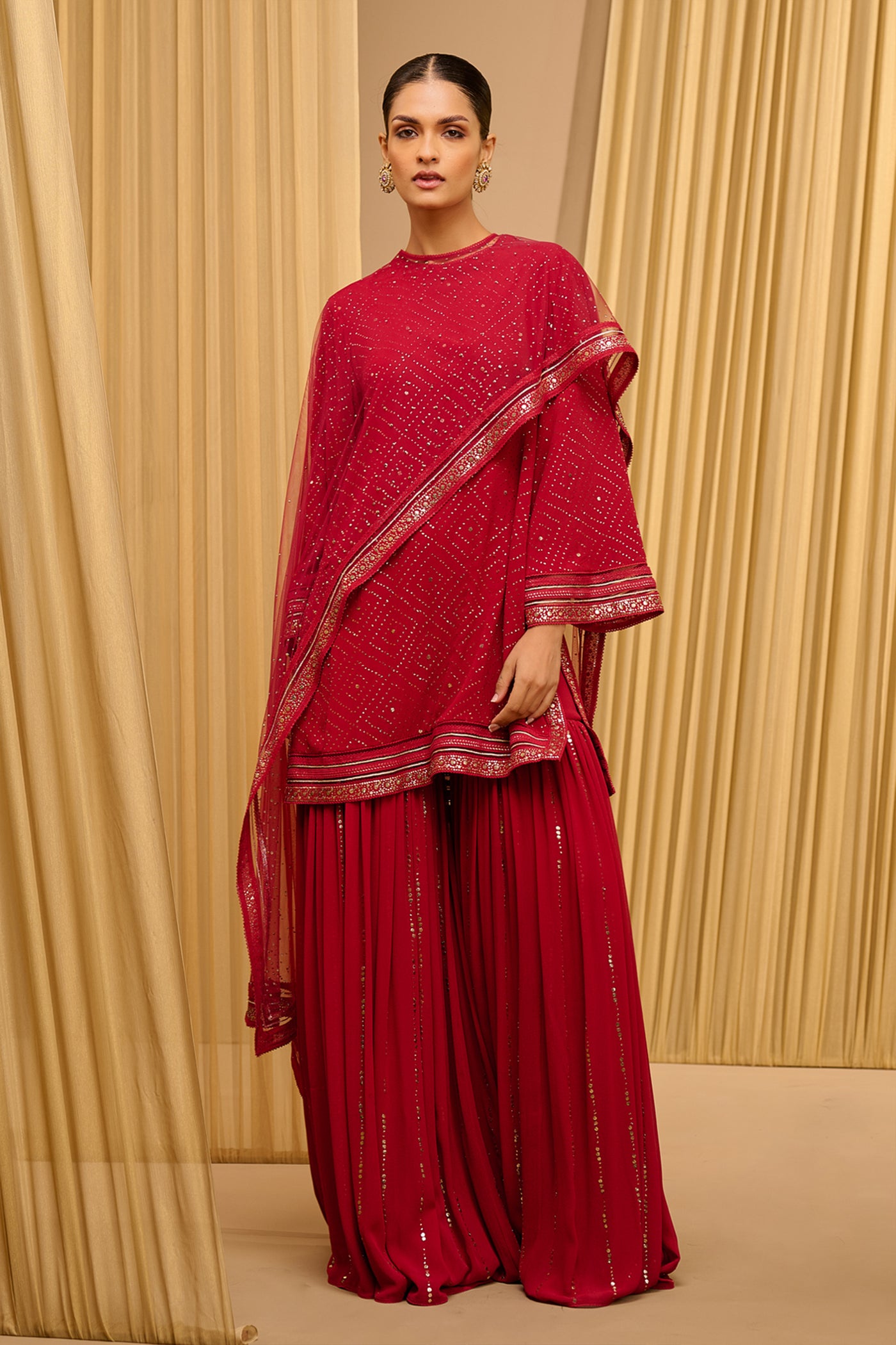 Tarun Tahiliani Classic Mukaish Sharara indian designer wear online shopping melange singapore