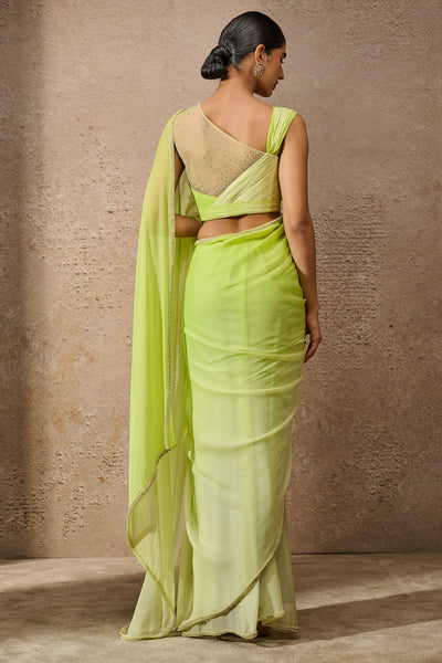 Tarun Tahiliani Classic Ombre Chiffon Saree indian designer wear online shopping melange singapore