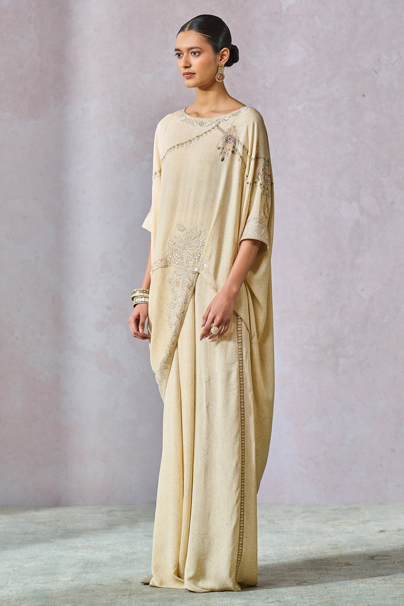 Tarun Tahiliani Ecru Top Trouser indian designer wear online shopping melange singapore