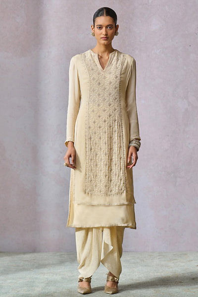 Tarun Tahiliani Kurta Dhoti Ecru indian designer wear online shopping melange singapore