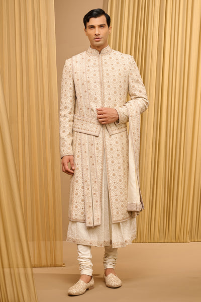 Tarun Tahiliani Menswear Embroidered Sherwani Set indian designer wear online shopping melange singapore
