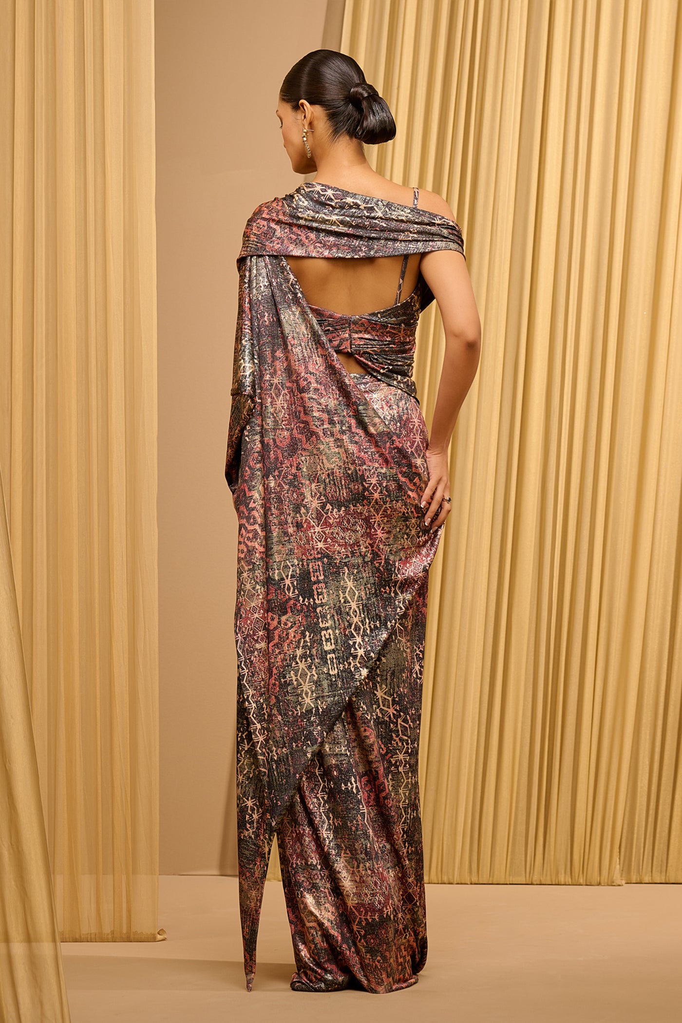 Tarun Tahiliani Printed Concept Saree indian designer wear online shopping melange singapore