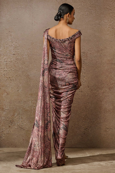 Tarun Tahiliani Printed Concept Saree indian designer wear online shopping melange singapore