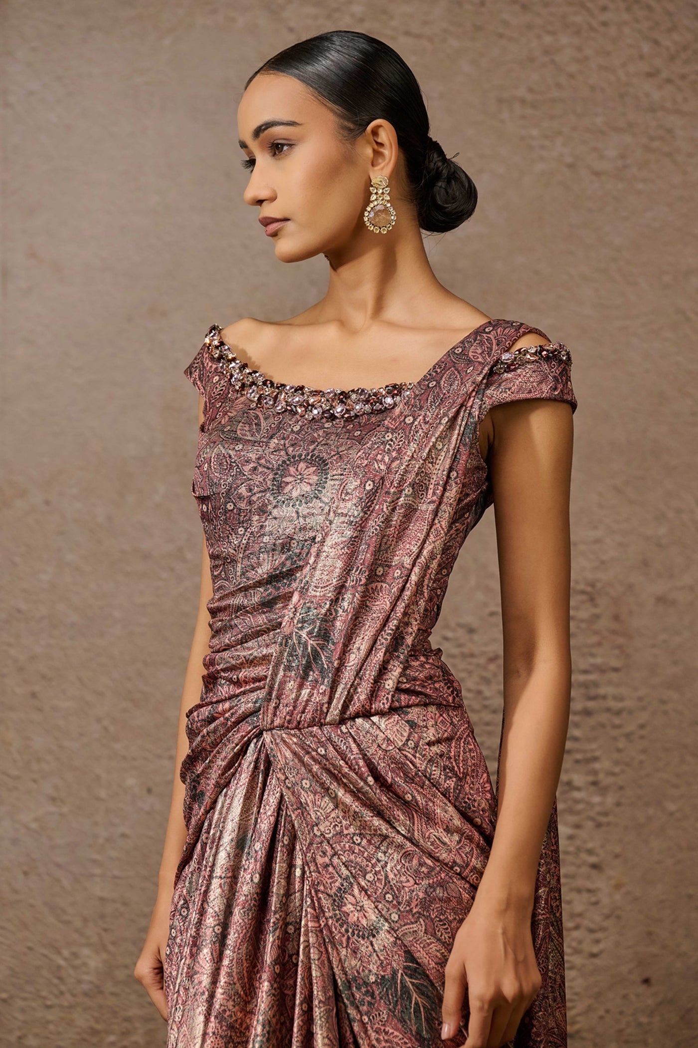 Tarun Tahiliani Printed Concept Saree indian designer wear online shopping melange singapore