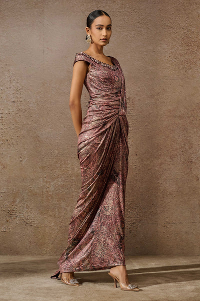 Tarun Tahiliani Printed Concept Saree indian designer wear online shopping melange singapore