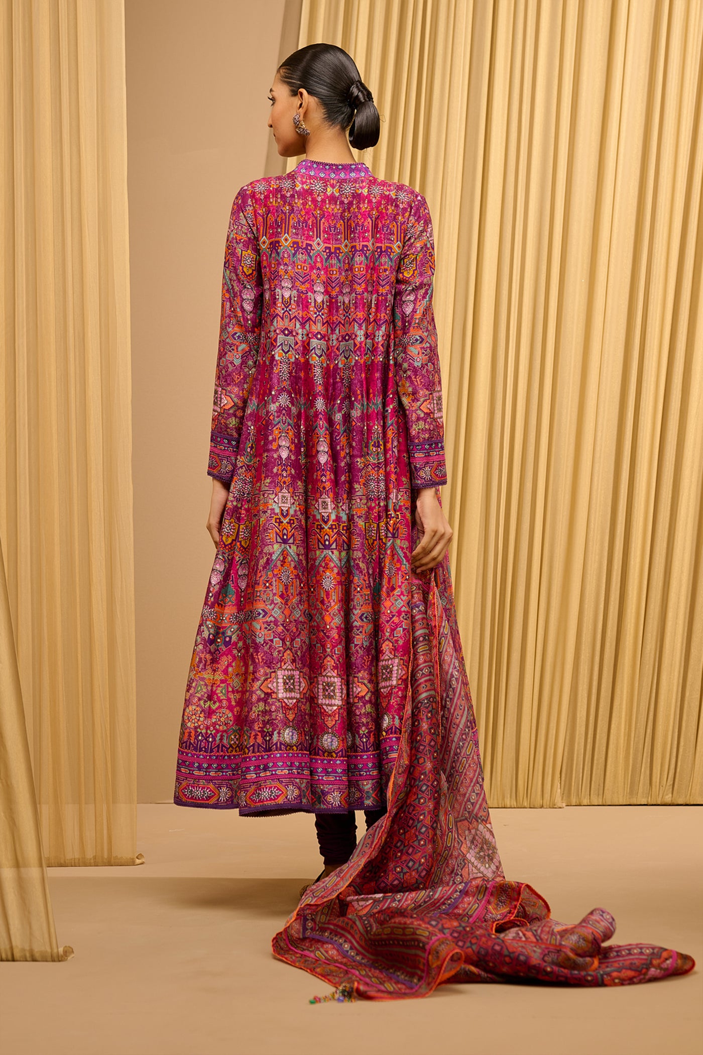 Tarun Tahiliani Printed Kalidar Kurta Set indian designer wear online shopping melange singapore