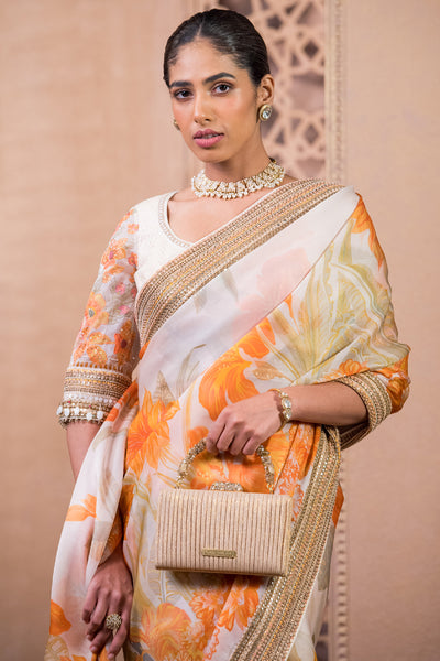 Tarun Tahiliani Saree And Blouse Sunset indian designer wear online shopping melange singapore