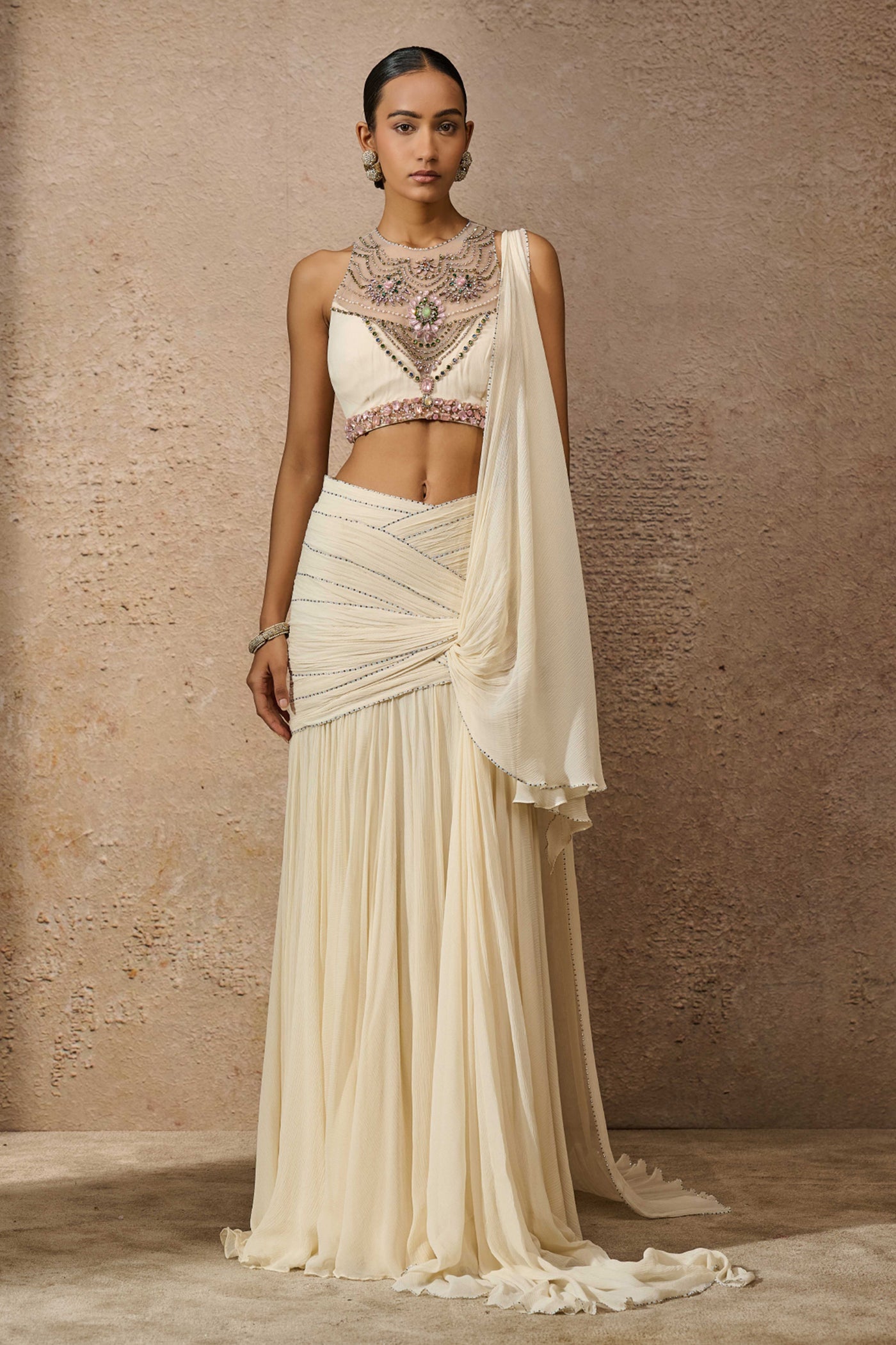 Tarun Tahiliani Sculpted Concept Saree indian designer wear online shopping melange singapore