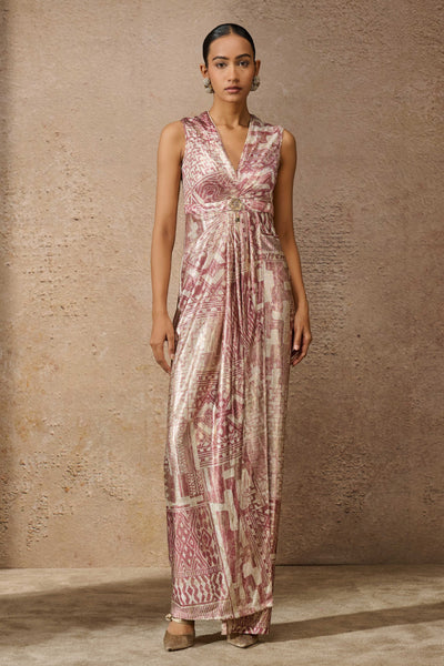 Tarun Tahiliani Signature Drape Dress indian designer wear online shopping melange singapore