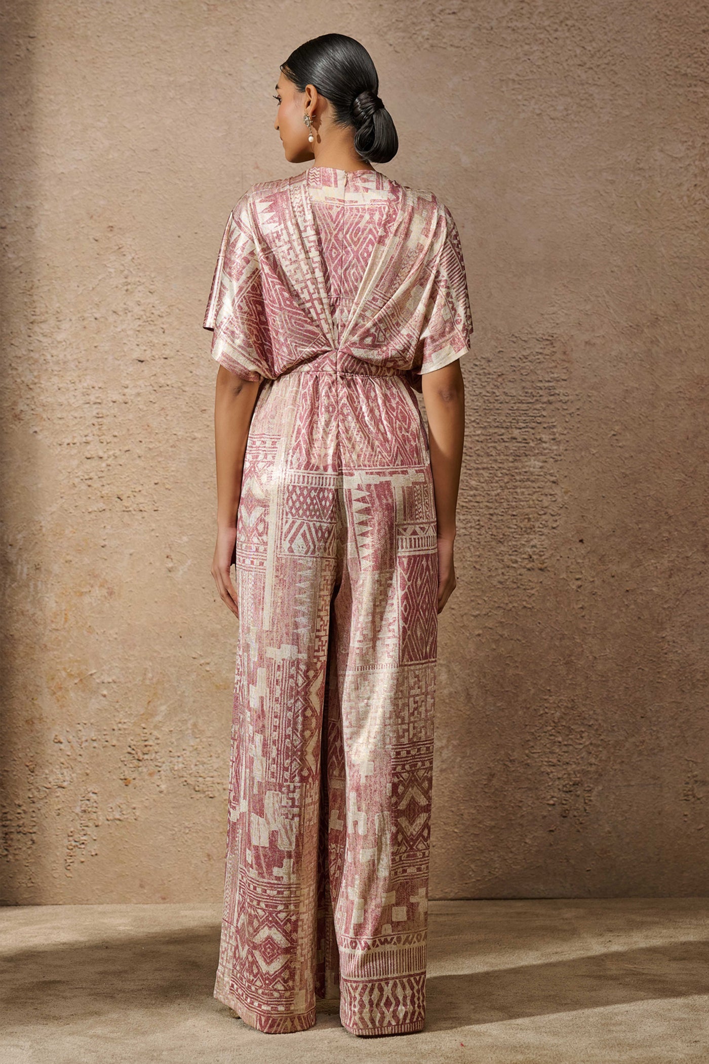 Tarun Tahiliani Signature Printed Jumpsuit indian designer wear online shopping melange singapore