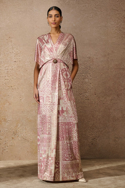 Tarun Tahiliani Signature Printed Jumpsuit indian designer wear online shopping melange singapore